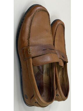 BORN Men's Sz 13 Penny Loafer Solid Slip On Leather Brown GUC